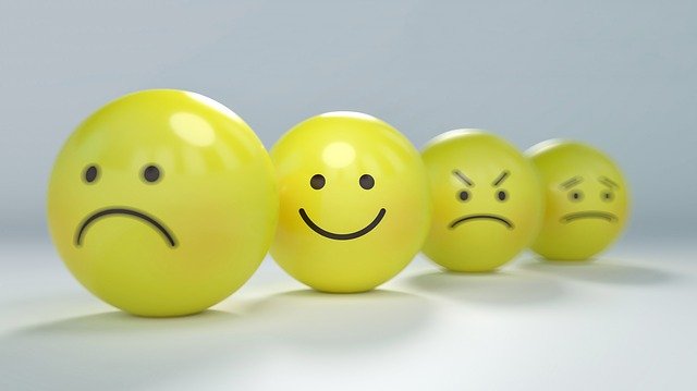 sad, happy, angry, worried